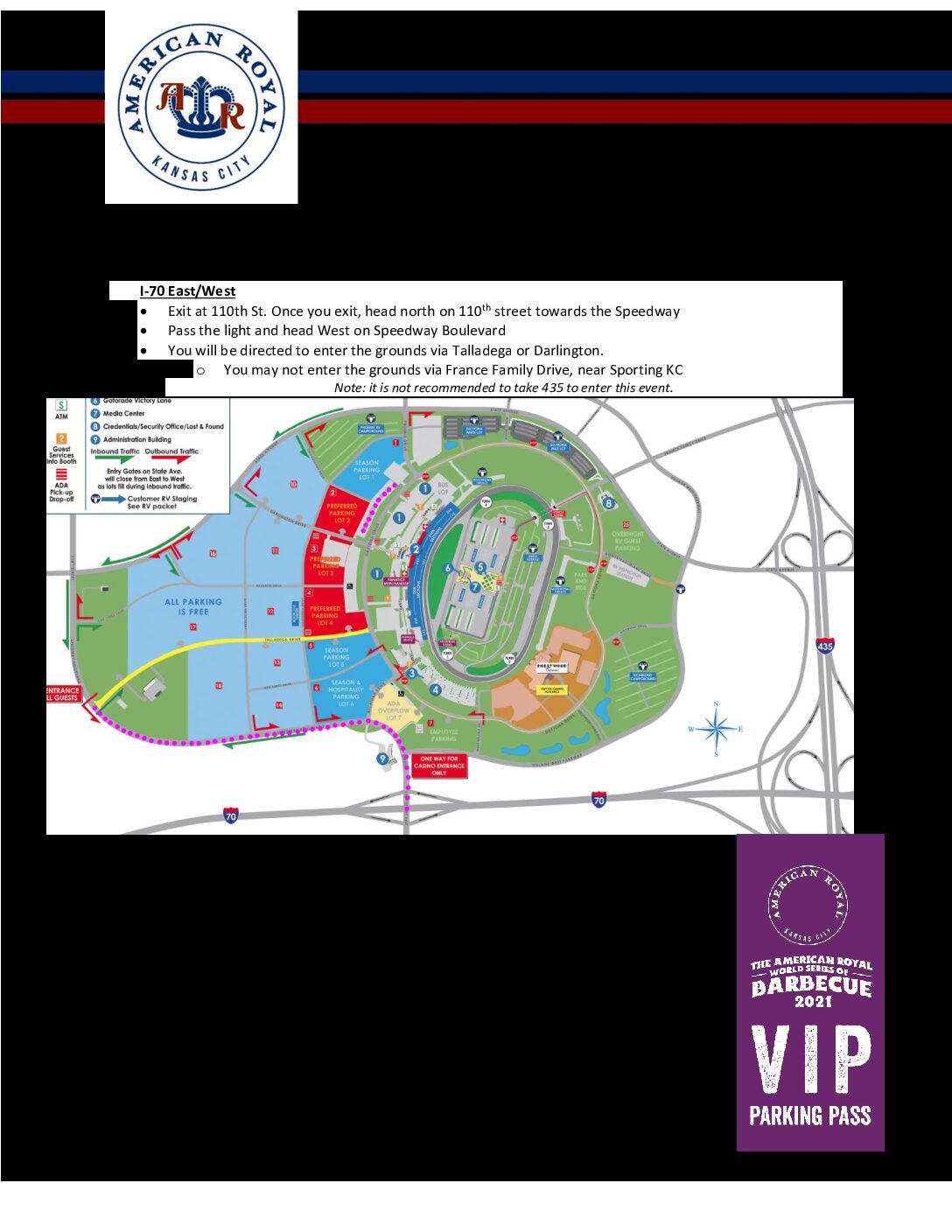 Vip Parking Directions For Governors